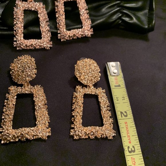 Designer Styled Hammered Shimmer Earrings - Picture 11 of 15